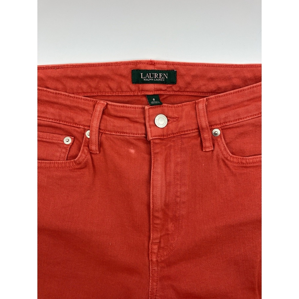 Lauren Ralph Lauren premier skinny jeans size 8 inseam 27 Red - Picture 2 of 7